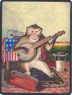 Monkey with banjo