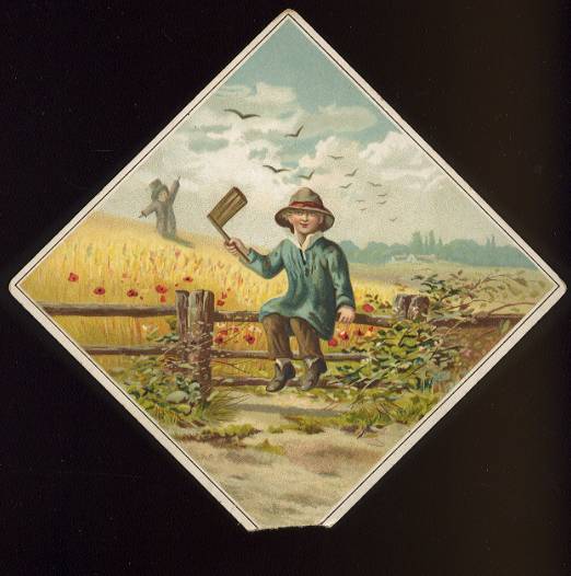 Robert F. McIntyre - Boy on fence w/ noisemaker