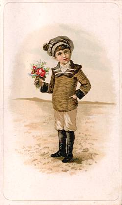 Boy with flower bouquet