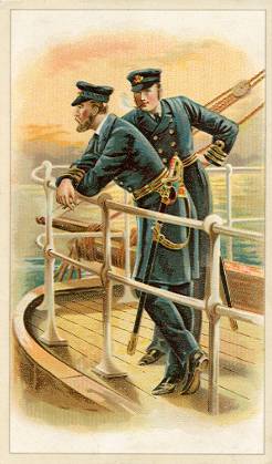 Arbuckle - Naval officers smoking at the railing
