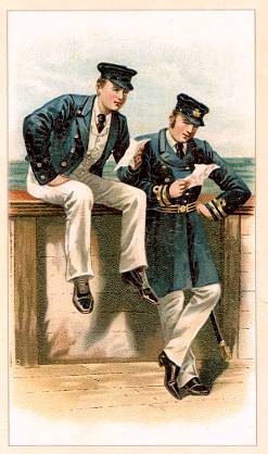 Arbuckle - Naval officers reading letters
