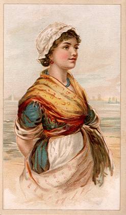 Arbuckle - woman w/ white cap, yellow shawl