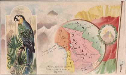 Bolivia map - Mount Illampu