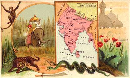 India map - Opium Plant