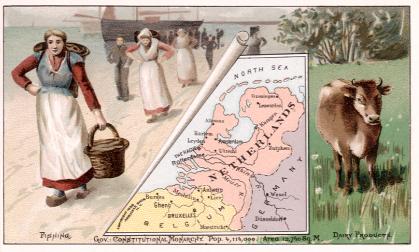 Netherlands map - Fishing; Dairy Products