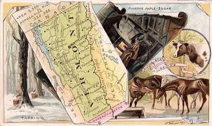 Vermont map - Maple sugar