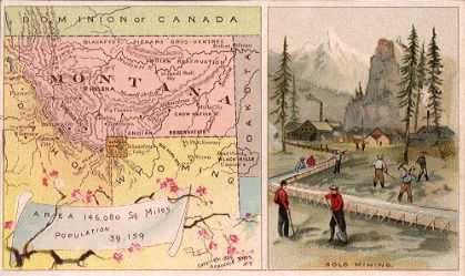 Montana map - gold mining