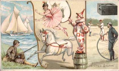 United States - circus, baseball, cycling, photography, yachting, fishing