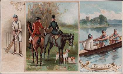 England - cricket, fox hunting, sculling