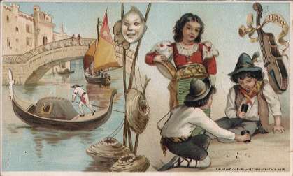 Italy - gondoliers, gambling