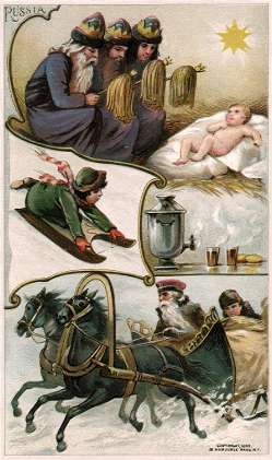 Russia - Christmas, sledding, sleigh riding