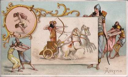 Assyria - chariot racing, archery, tug-of-war, leap-frog