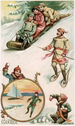 Canada - tobogganing, snowshoeing, ice yachting, skating