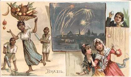 Brazil - squirt guns, fireworks, starch ball throwing