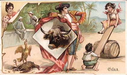 Cuba - cock fighting, bull fighting, see-saw