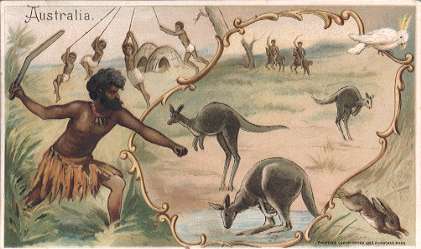 Australia - boomerang throwing, kangaroo, rabbit hunting
