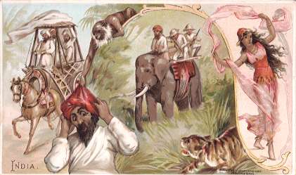 India - carriage riding, tiger hunting, dancing girl