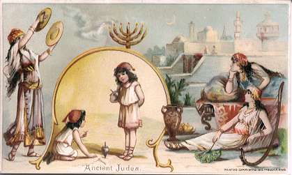 Ancient Judea - cymbal playing, top spinning