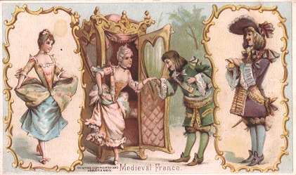 Medieval France - fine costumes, courtship