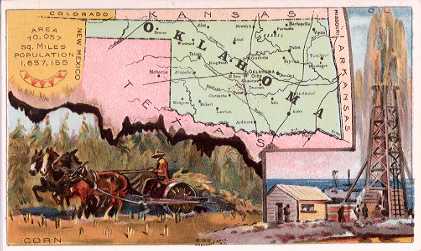 Oklahoma map - Corn; Oil