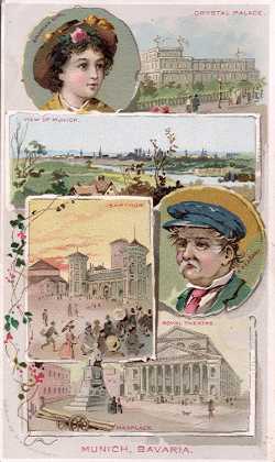 Munich, Bavaria - Crystal Palace; Isar Thor; Royal Theatre; Max Place