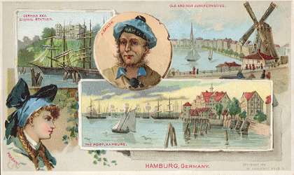 Hamburg, Germany - German Sea Signal Station; Jungfernstieg