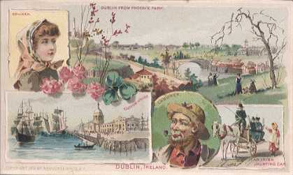 Dublin, Ireland - Phoenix Park; Custom House; Irish Jaunting Car