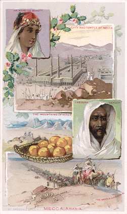 Mecca, Arabia - Temple of Mecca; Mountains of Horeb; Mecca Caravan