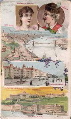 Budapest, Hungary - Buda Pesth; Danube River; Andrassy Street; Imperial Residence