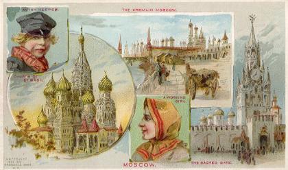 Moscow, Russia - Church of St. Basil; Kremlin; Sacred Gate