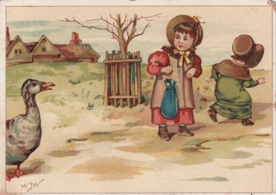 Arbuckle  - little girls and goose