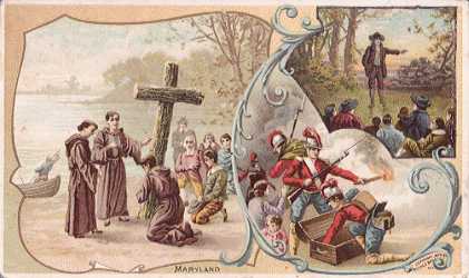 Maryland - George Fox, the First Quaker, Preaching; British Pillaging Havre-de-Grace; Landing of Leonard Calvert