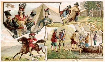 Alabama - Seizure of Osceola; Weatherford's Leap; Bienville Going up Alabama River