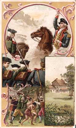 New Jersey - George Washington, Battle of Monmouth; Massacre of Indians, Hoboken; Washington's Headquarters, Morristown