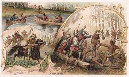 Arkansas - French on Mississippi River; Guerillas; De Soto