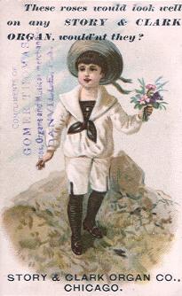 STORY & CLARK ORGAN CO. trade card