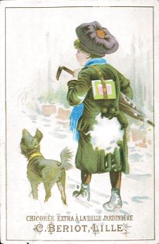 CHICOR�E EXTRA � LA BELLE JARDINI�RE, C. Beriot - trade card