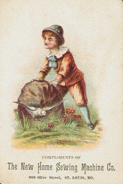 New Home Sewing Machine - trade card