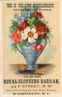 Royal Clothing Bazaar - trade card