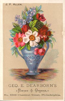 Geo. E. Dearborn's Pianos & Organs - trade card