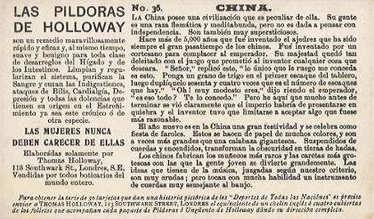 Las Pildoras de Holloway - China